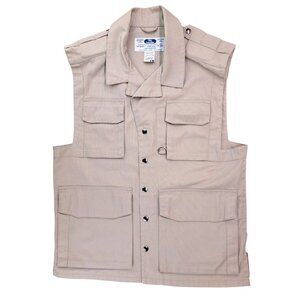 Vintage Tilley Endurables Tan Safari Vest Pockets Men Large Fishing New Cargo